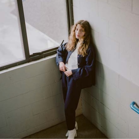 PRIORY The Overshirt in Natural Knit Indigo Size M/L - Picture 2 of 6